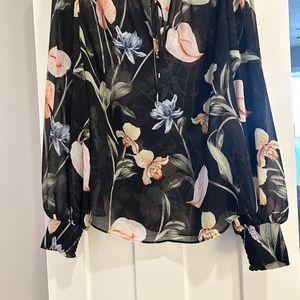 WHBM two layered multi-colored blouse